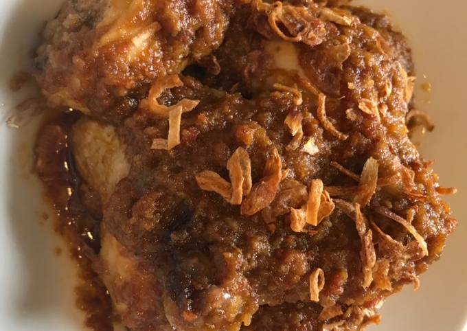 Resep Ayam bumbu rujak Anti Gagal