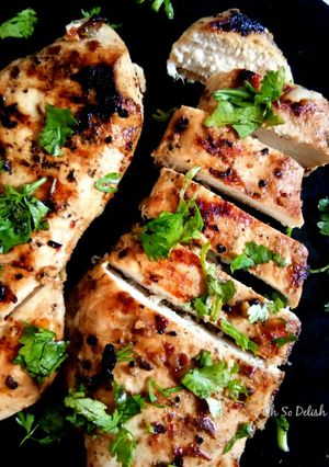 A picture of Gondhoraj lime and Syracuse grilled chicken.