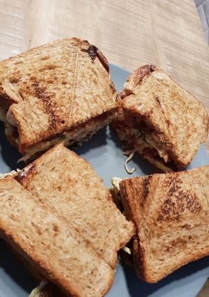 Hình của món Bánh mì kẹp trứng korean.