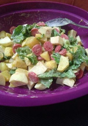 Foto resep Salad kentang vs buah ala jerman yang simpell bangett