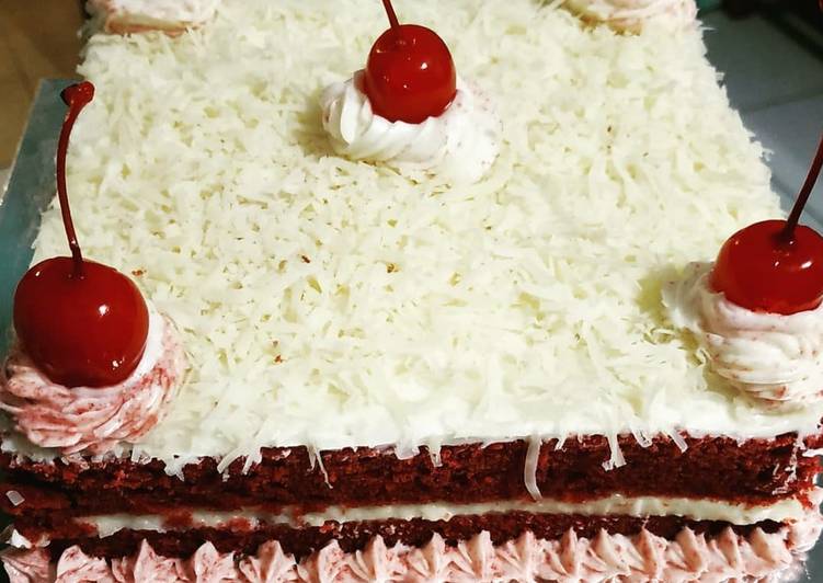 Cara Gampang Membuat Redvelvet cheescream ekonomis, Lezat Sekali