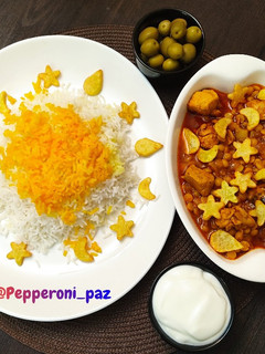 عکسی از دستور 🍲چلو خورشت قیمه با مرغ 😋