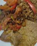 Carne🥩guisada🍅a mi manera🧄🧅🍱🍛