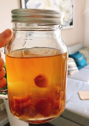 Hình của món Nhãn nhục rau câu dừa.