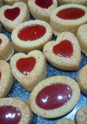 صورة لوصفة قلوب ببذور السمسم