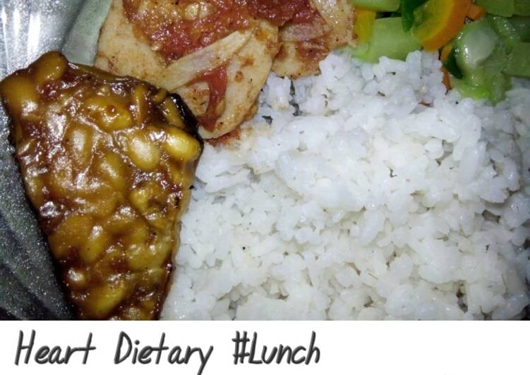 Olahan Heart Dietary #Lunch (limit of salt, sugar, no Oil, no MSG) | Cara Buat Heart Dietary #Lunch (limit of salt, sugar, no Oil, no MSG) Yang Lezat