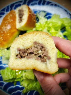 Una foto de Piroshki —empanadillas rusas de carne—