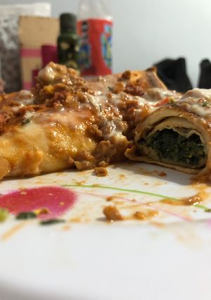 Una foto de Canelones de verdura rikitos
