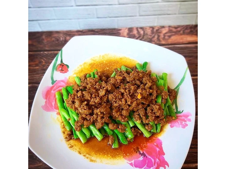 Langkah Gampang Menyiapkan Resep  Tumis Buncis Siram Daging Cincang yang Enak, Menggugah Selera