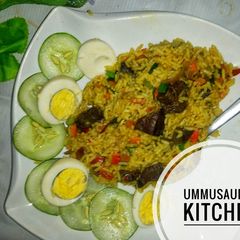 A picture of Fried carrot rice.