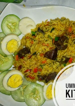 A picture of Fried carrot rice.