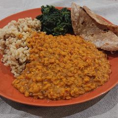 A picture of Vegan Red Lentil Dhal.