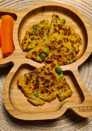A picture of Leftover Sunday roast 'bubble n squeak' for little ones.
