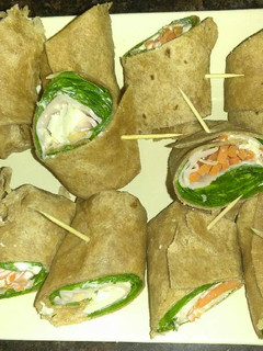Una foto de Burritos de jamón con crema