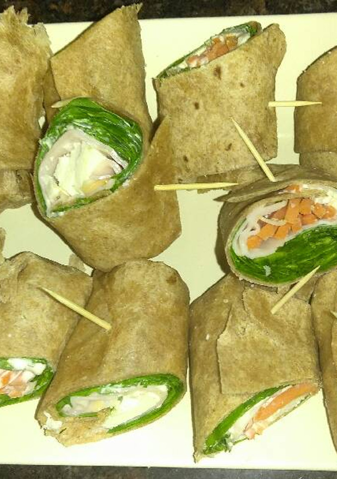 Una foto de Burritos de jamón con crema