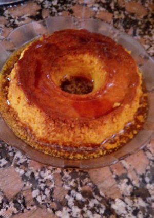 Una foto de Flan de leche condensada