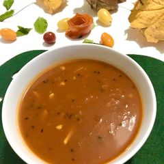 A picture of Sweet and spicy tomato soup.