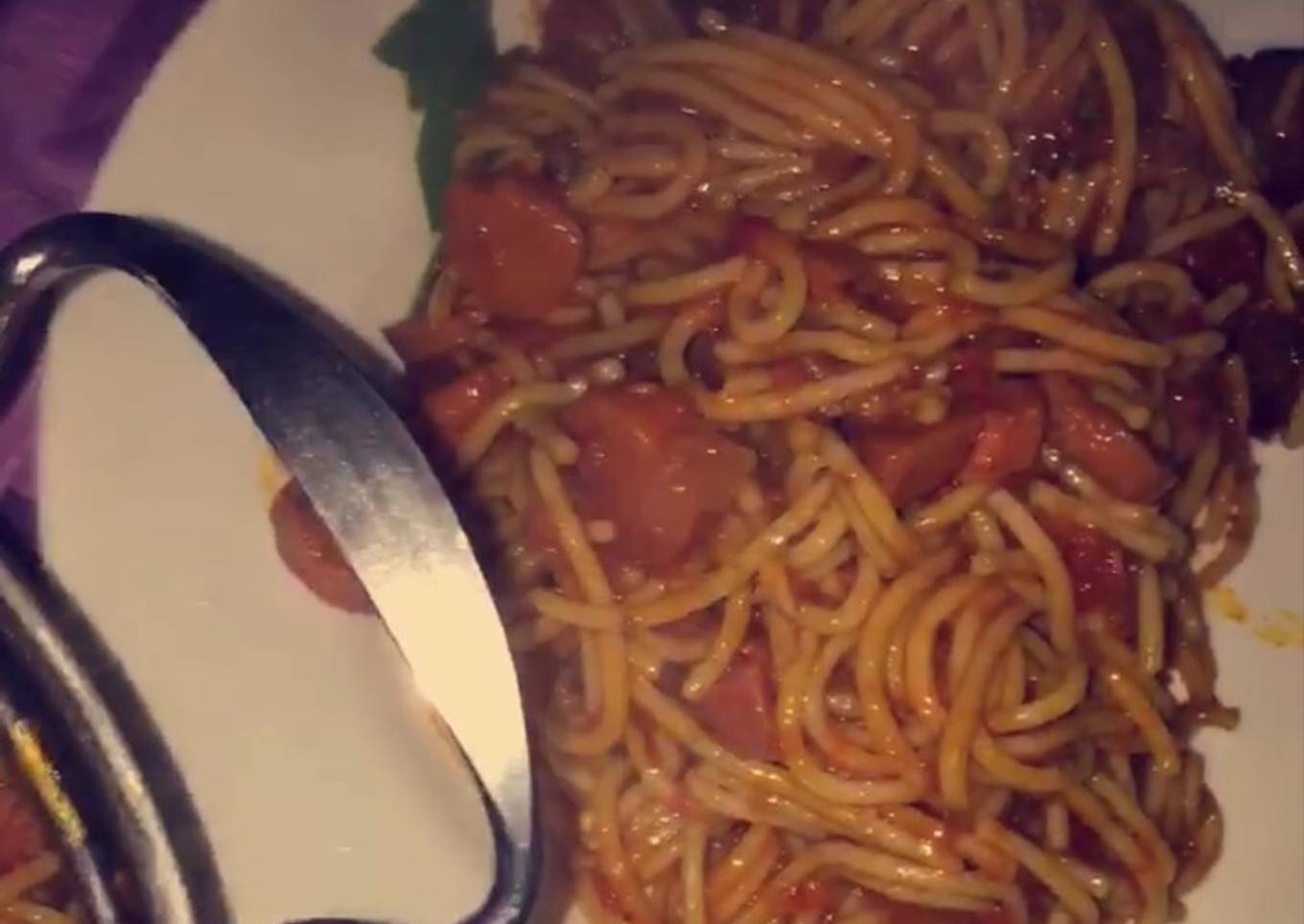 Jollof spaghetti