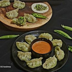 Green peas momos A picture of Green peas momos.