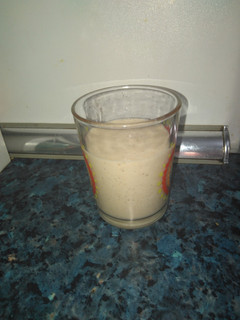 Una foto de Smoothie de plátano con helado de vainilla