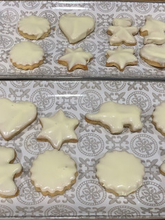 Una foto de Galletas de almendra con chocolate blanco
