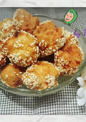 Foto resep Kue onde ketawa wijen keju