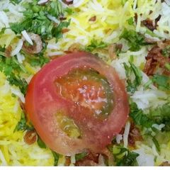 A picture of Bhatkali Chicken Biryani.