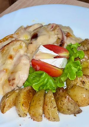 Barackos, besameles csirkemell steak burgonyával (glutén-, laktózmentes)🧡❕ recept fotója