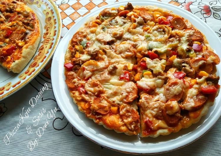 Pizza Keju Daging & Sosis