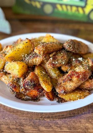 Foto resep Sayap ayam goreng garlic dengan kentang