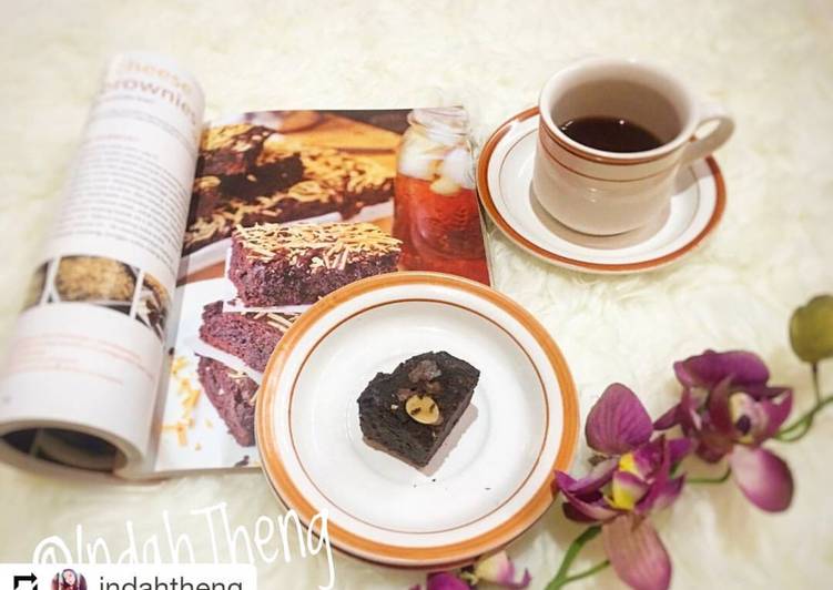 Choco cheese chewy brownies