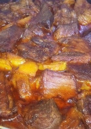 صورة لوصفة صنيه بطاطس باللحمه في الفرن