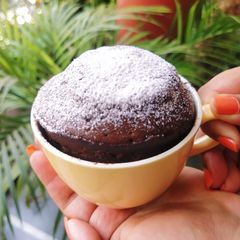 A picture of Choco Lava Cake In A Mug.