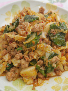 辣炒塔香高麗菜肉末 的食譜成品照片