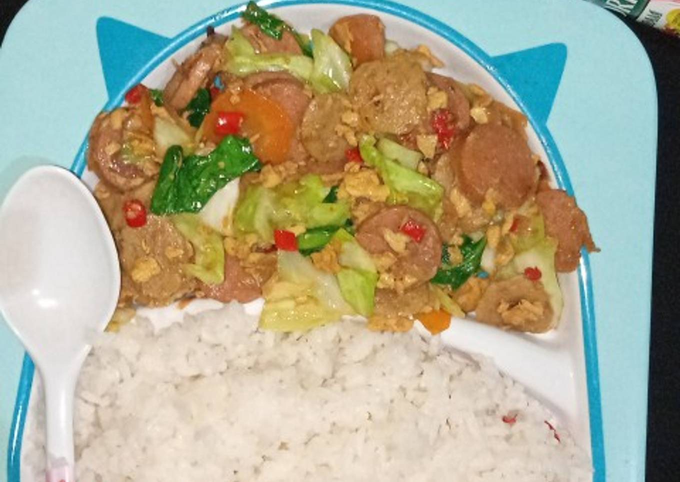 Nasi Gila Plus Sayur