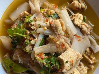 แกงหยวกกล้วยใส่ไก่บ้าน🐓🍲