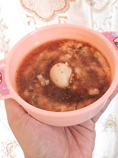 Foto resep Nasi Tim Ayam Sayur ft. Kuah Semur Telur Puyuh MPASI 10m+