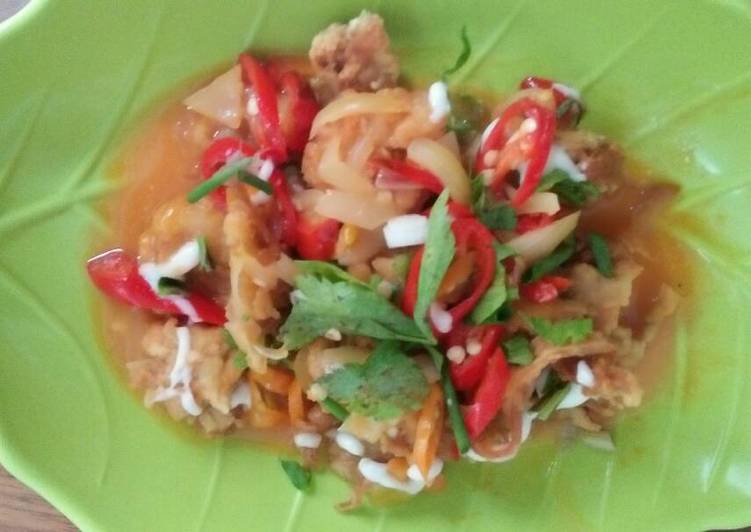 Jamur Krispi saus asam manis pedas 😂