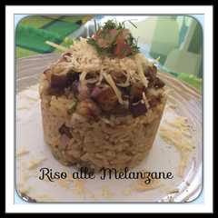 A picture of Riso alle Melanzane o Risotto de Berenjena.🍆.