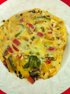 Una foto de Tortilla a los 3 pimientos