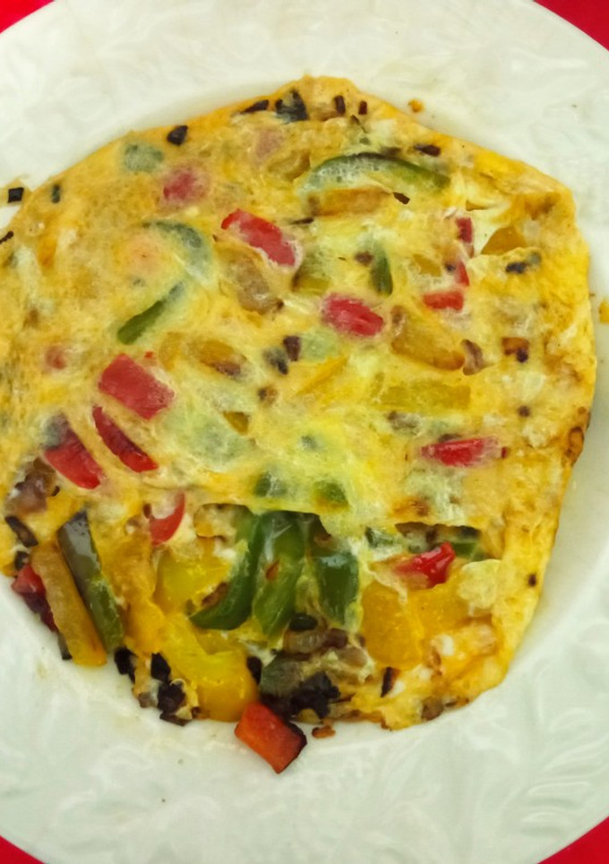 Una foto de Tortilla a los 3 pimientos
