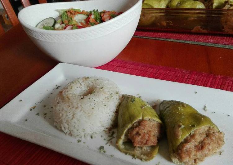 Caiguas rellenas al horno 🇵🇪