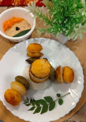 A picture of Independence day special - Tricolour appe with natural vegetable colour.