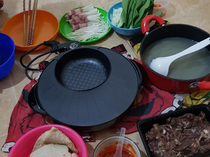  Bagaimana cara buat Steamboat suki &amp;amp; grill beef bbq dijamin menggugah selera