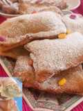 Chiacchiere all'arancia 🍊 ripiene al cioccolato e pistacchio!😋