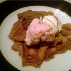 Chocolate Crepes (with ice cream) A picture of Chocolate Crepes (with ice cream).