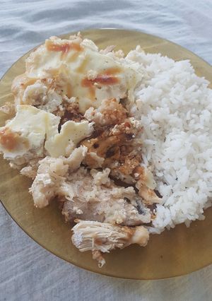 Karfiolos hús tepsiben recept fotója