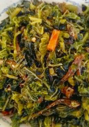 Foto resep Tumis daun pepaya plus daun ketela pohon