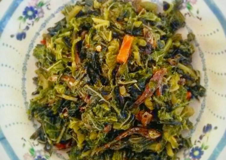 Bahan memasak Tumis daun pepaya plus daun ketela pohon, Enak Banget