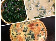 Una foto di quiche agli spinaci